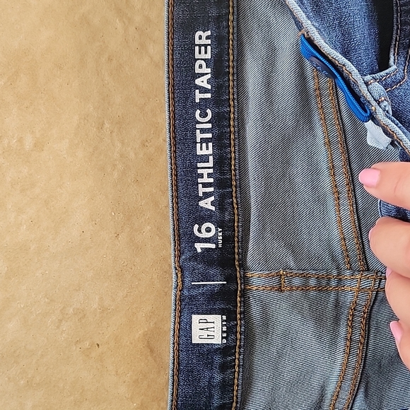 Gap blue athletic taper jeans 16 husky - Picture 3 of 5